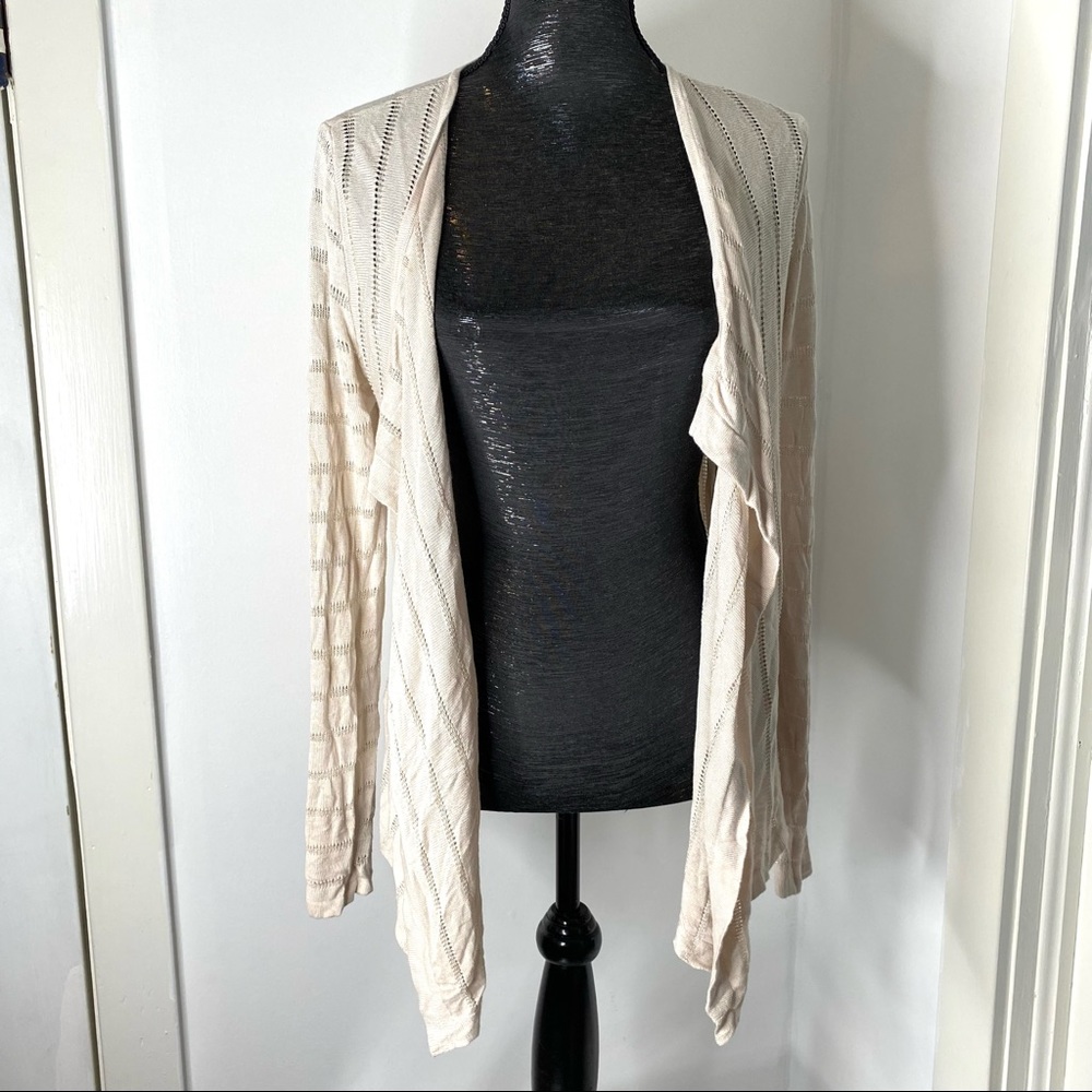 WHBM Gold Shimmer Drapey Cardigan